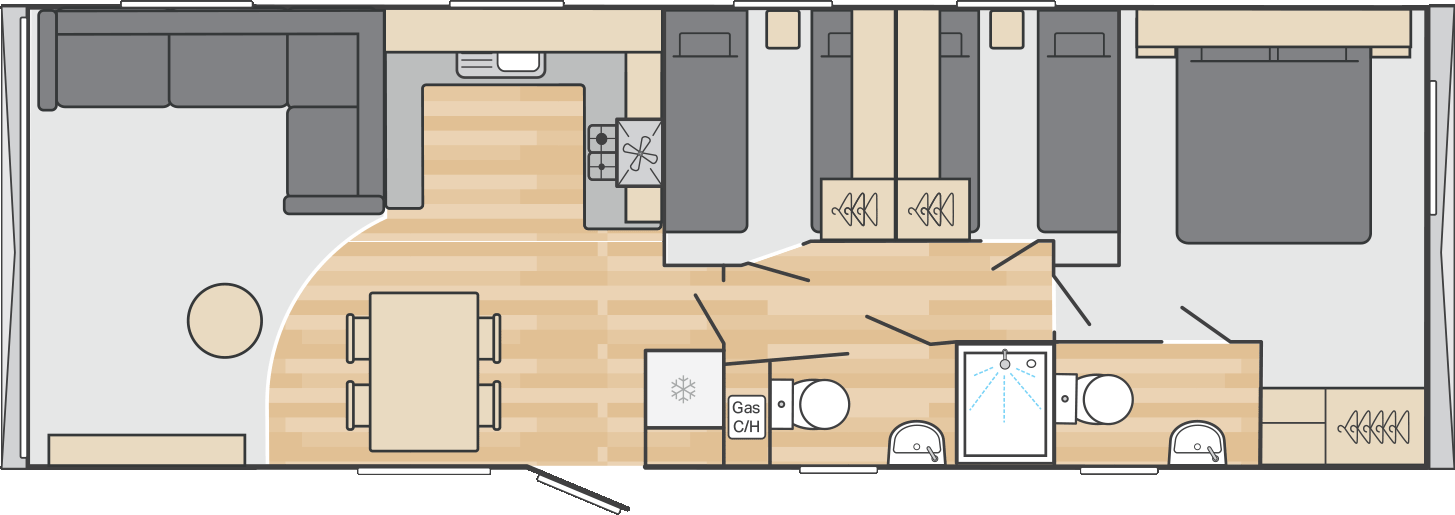 36 x 12 3 Bed - £35,995