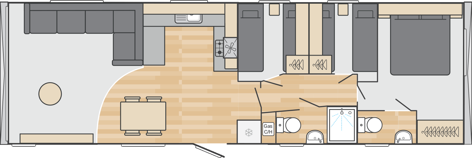 39 x 12 3 Bed - £36,995