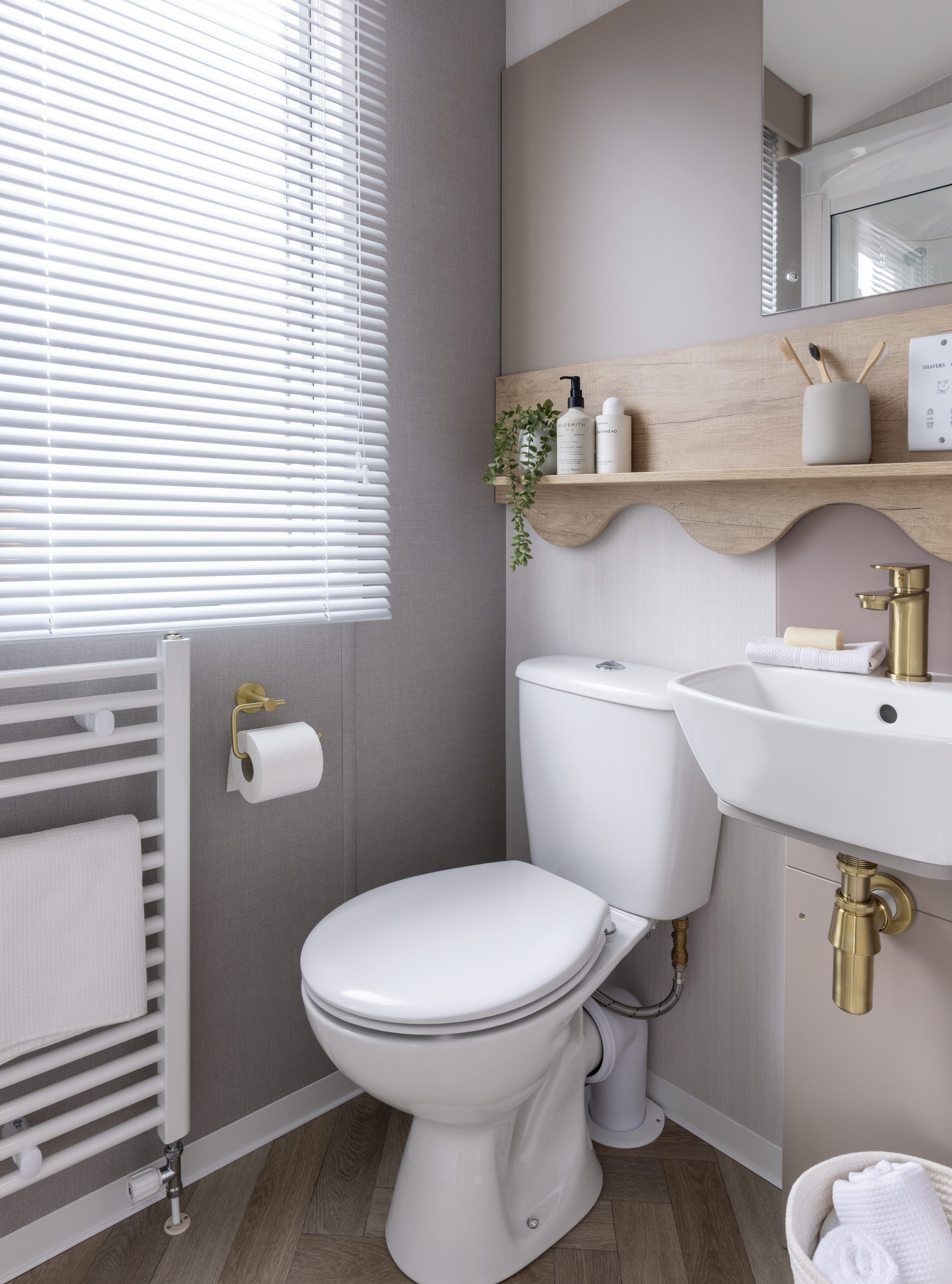 New Swift Burgundy Static Caravan toilet