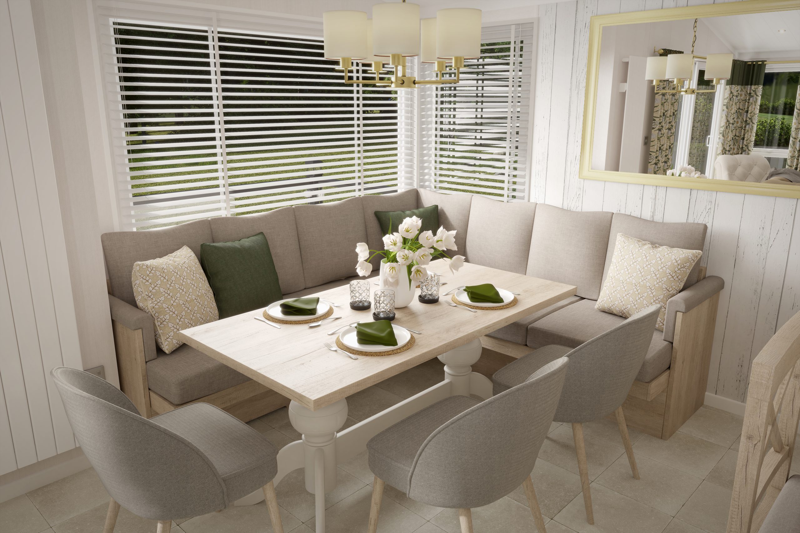 New Swift Toronto Lodge Static Caravan country dining area