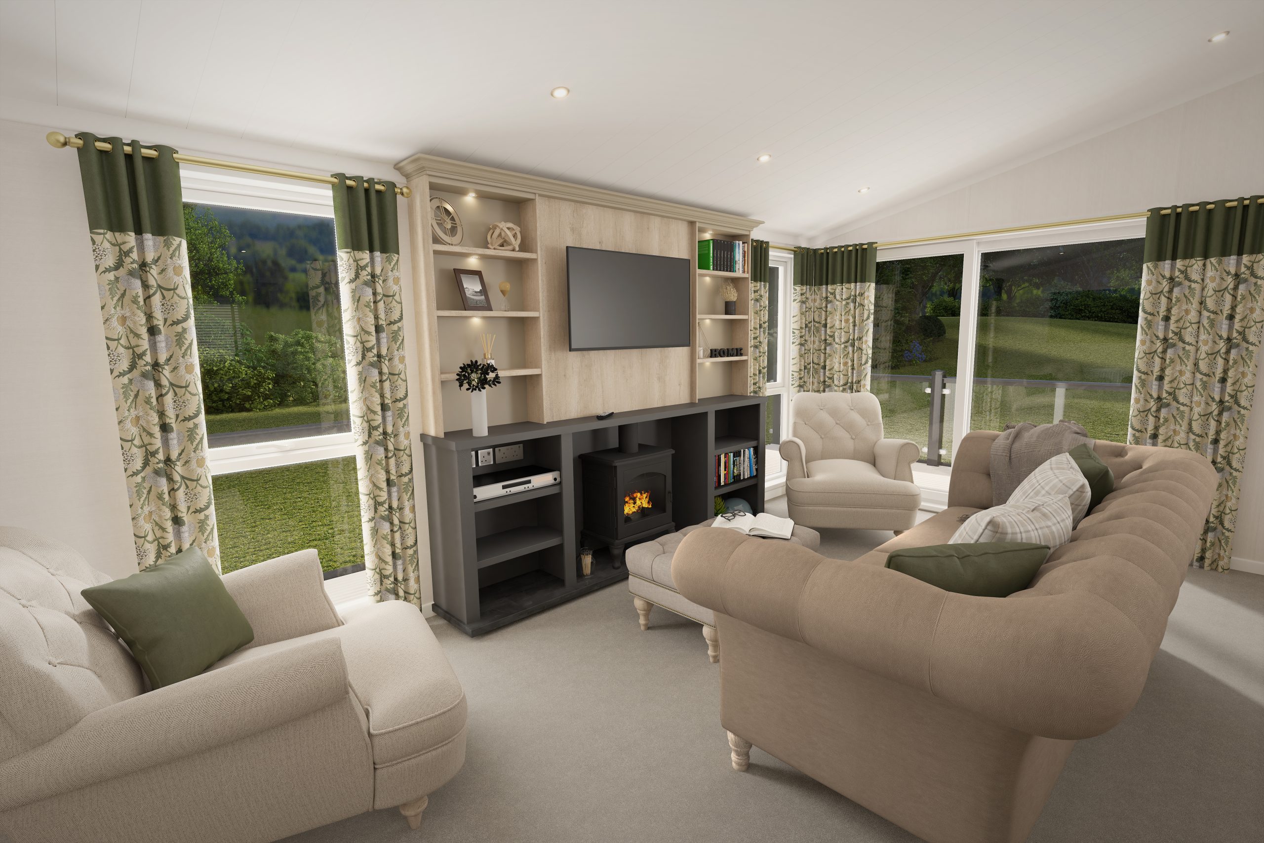 New Swift Toronto Lodge Static Caravan country lounge