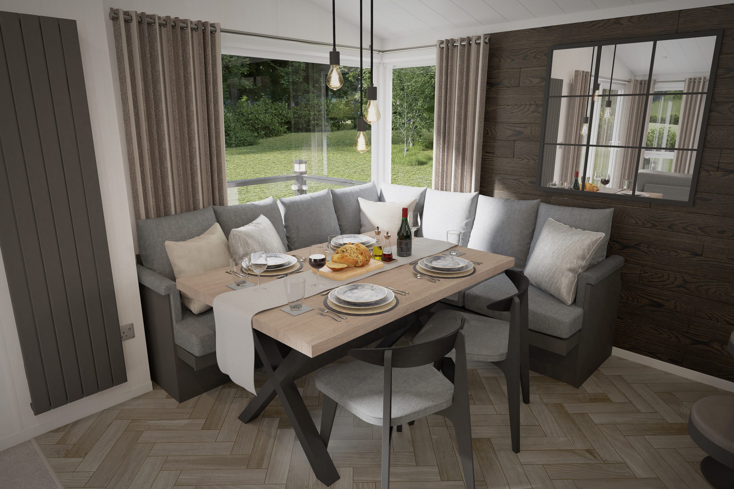 New Swift Toronto Lodge Static Caravan urban dining area