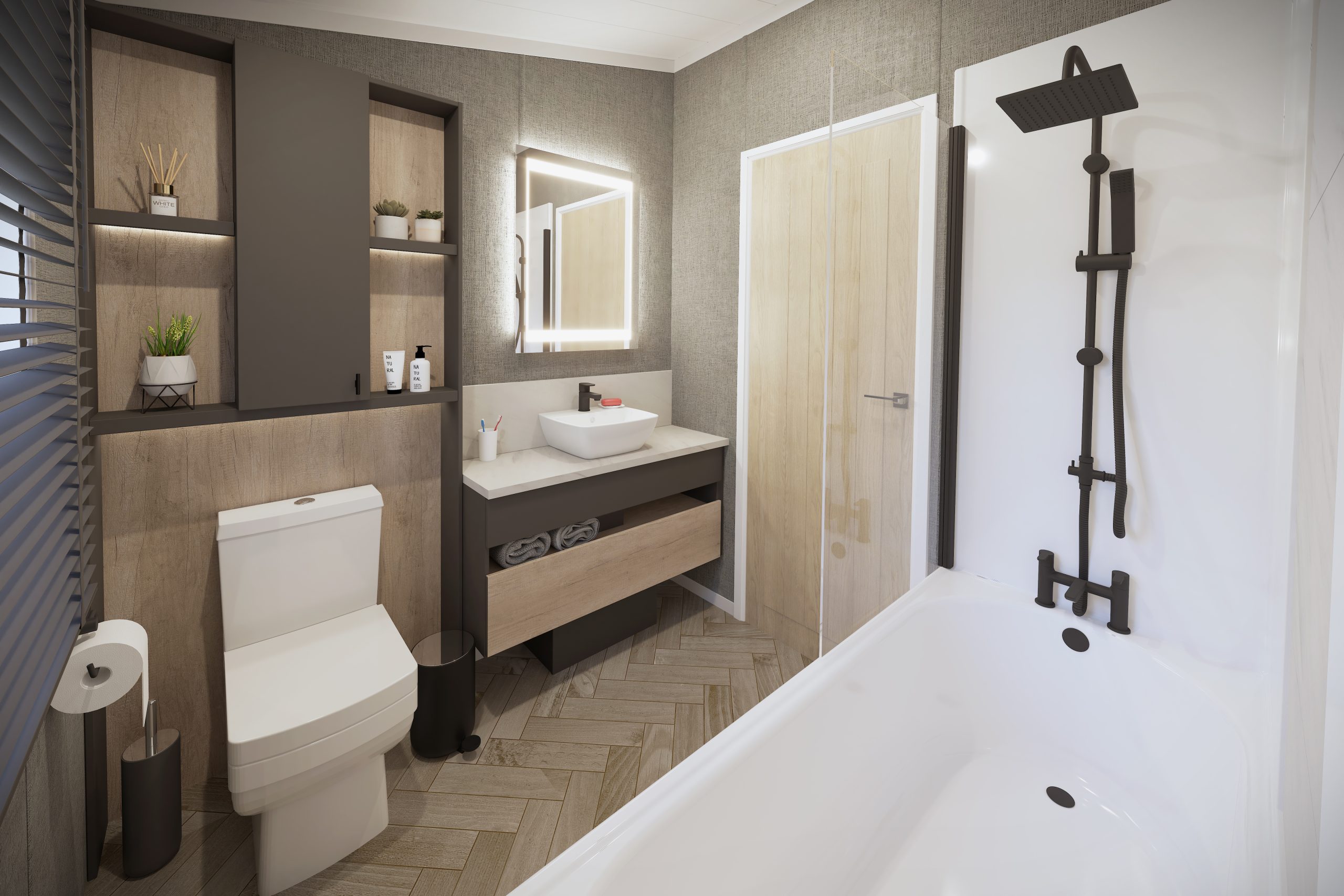 New Swift Toronto Lodge Static Caravan urban family bathroom