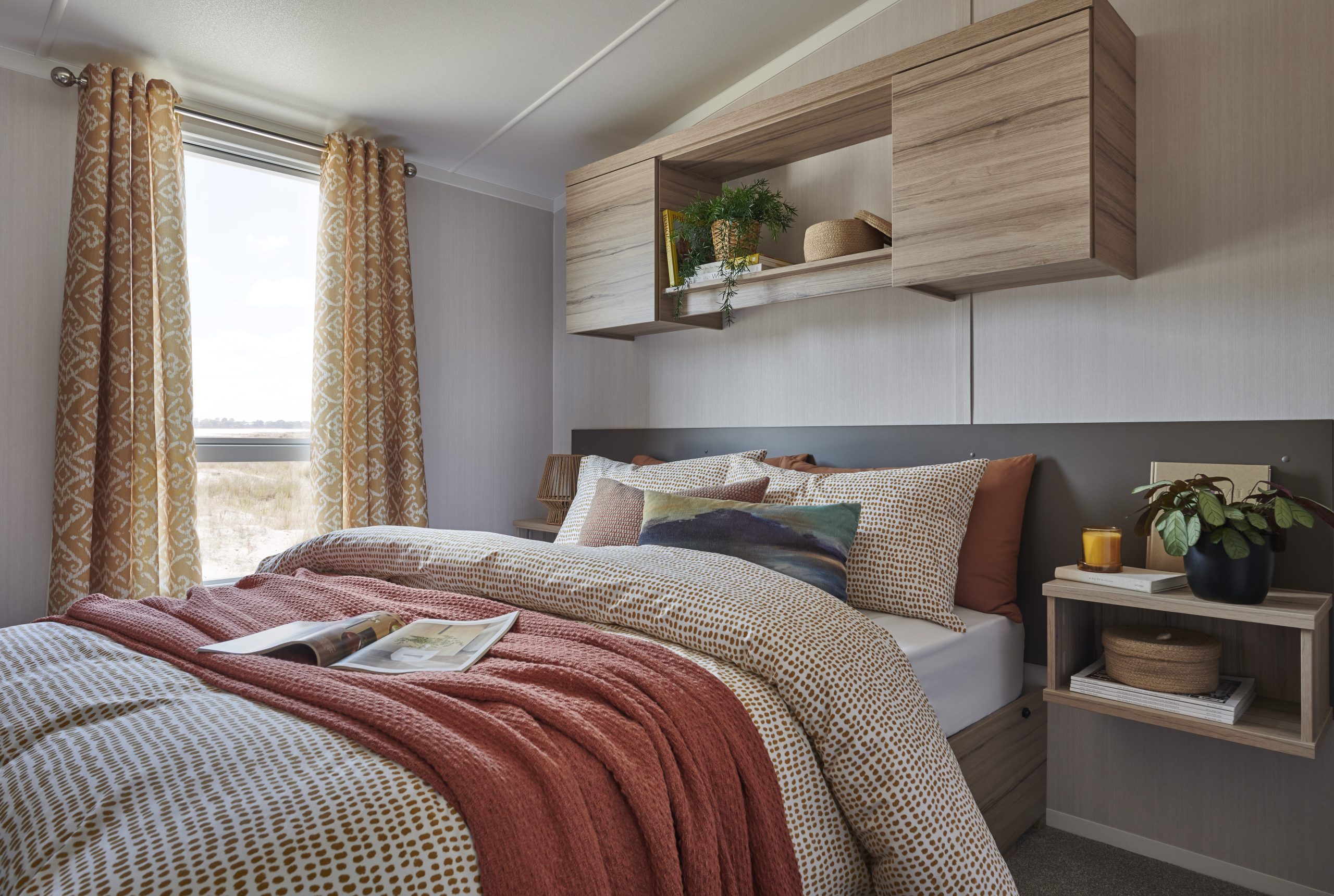 New Swift Loire Static Caravan master bedroom