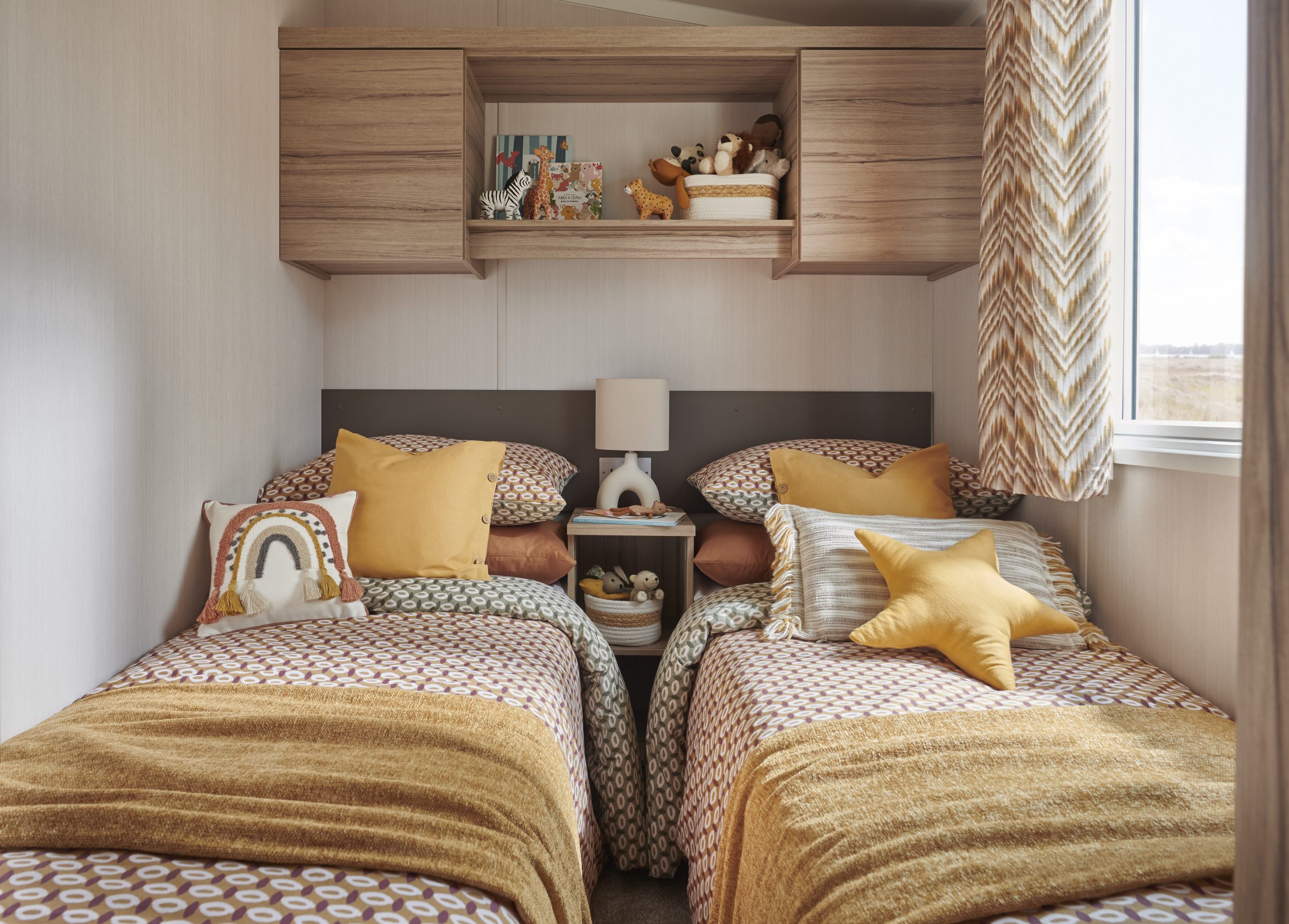 New Swift Loire Static Caravan twin bedroom