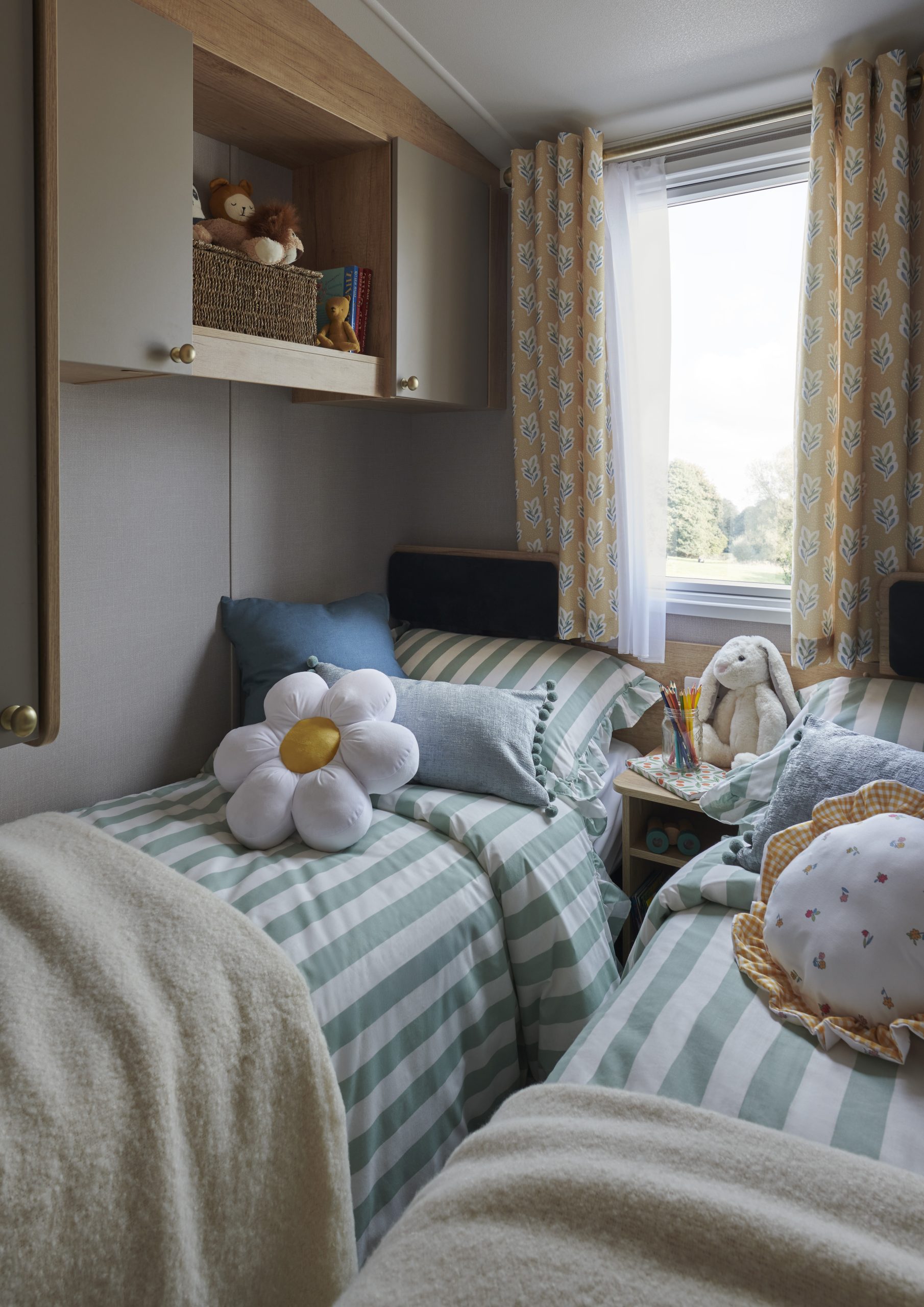 New Swift Provence Static Caravan twin bedroom