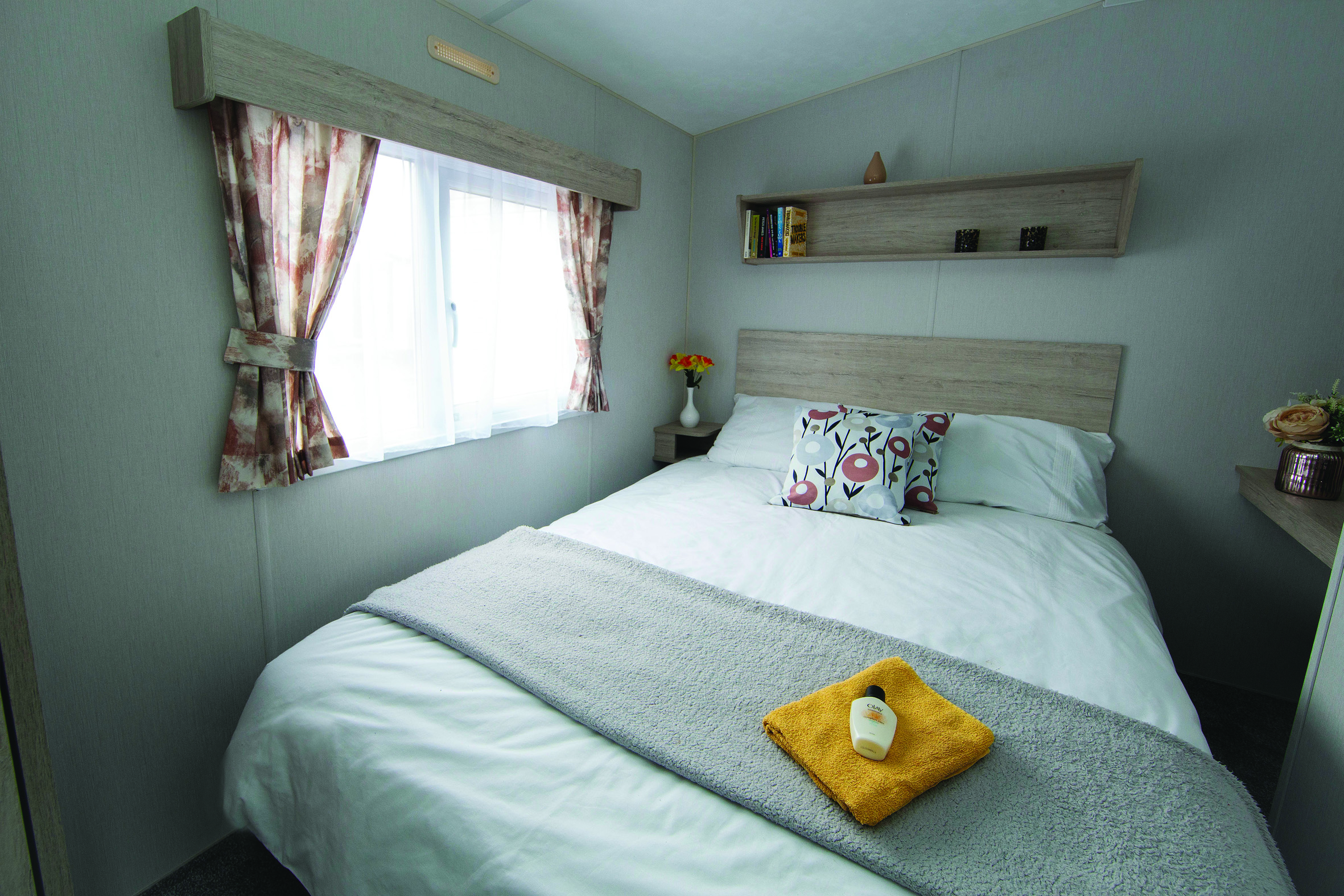 Delta santana static caravan master bedroom