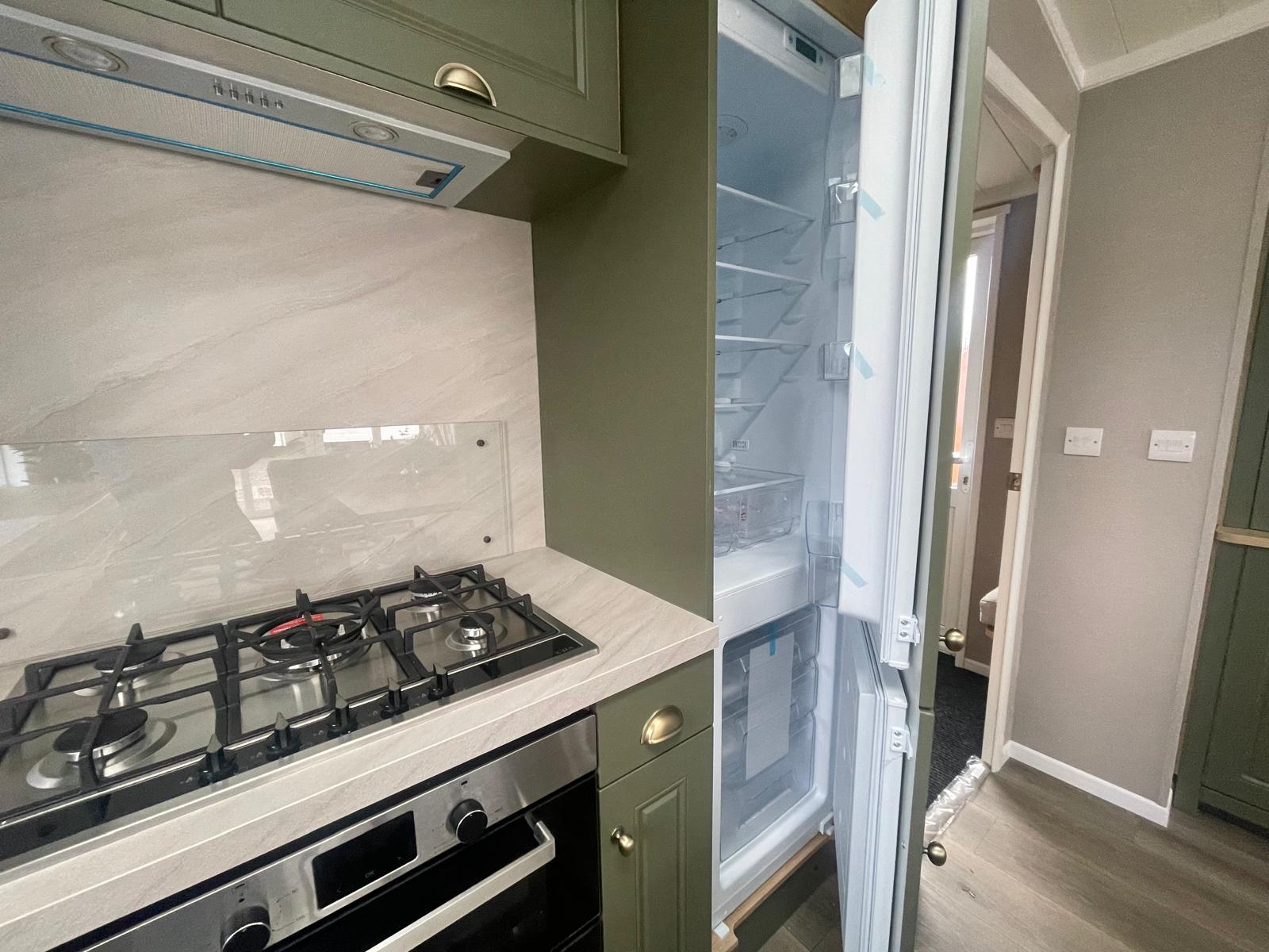 New Swift Vendee Lodge Static Caravan Residential Spec fridge freezer