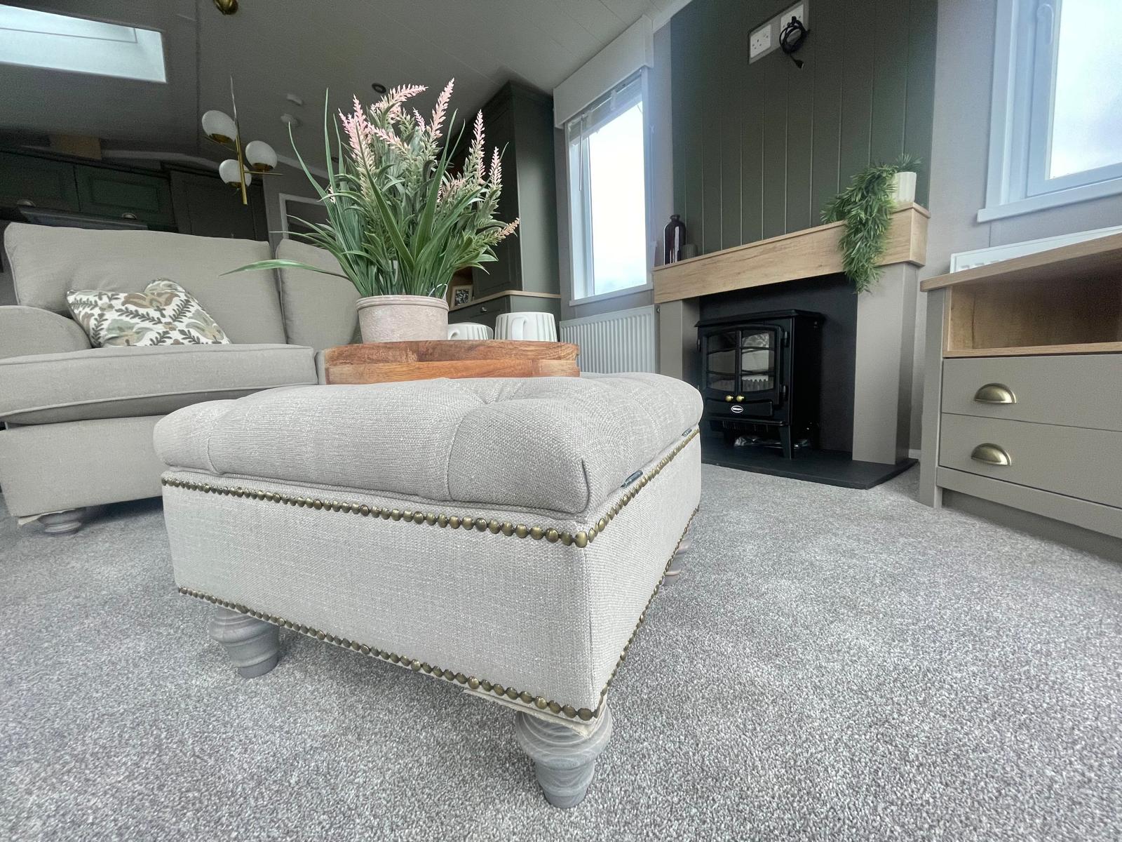 New Swift Vendee Lodge Static Caravan Residential Spec foot stool