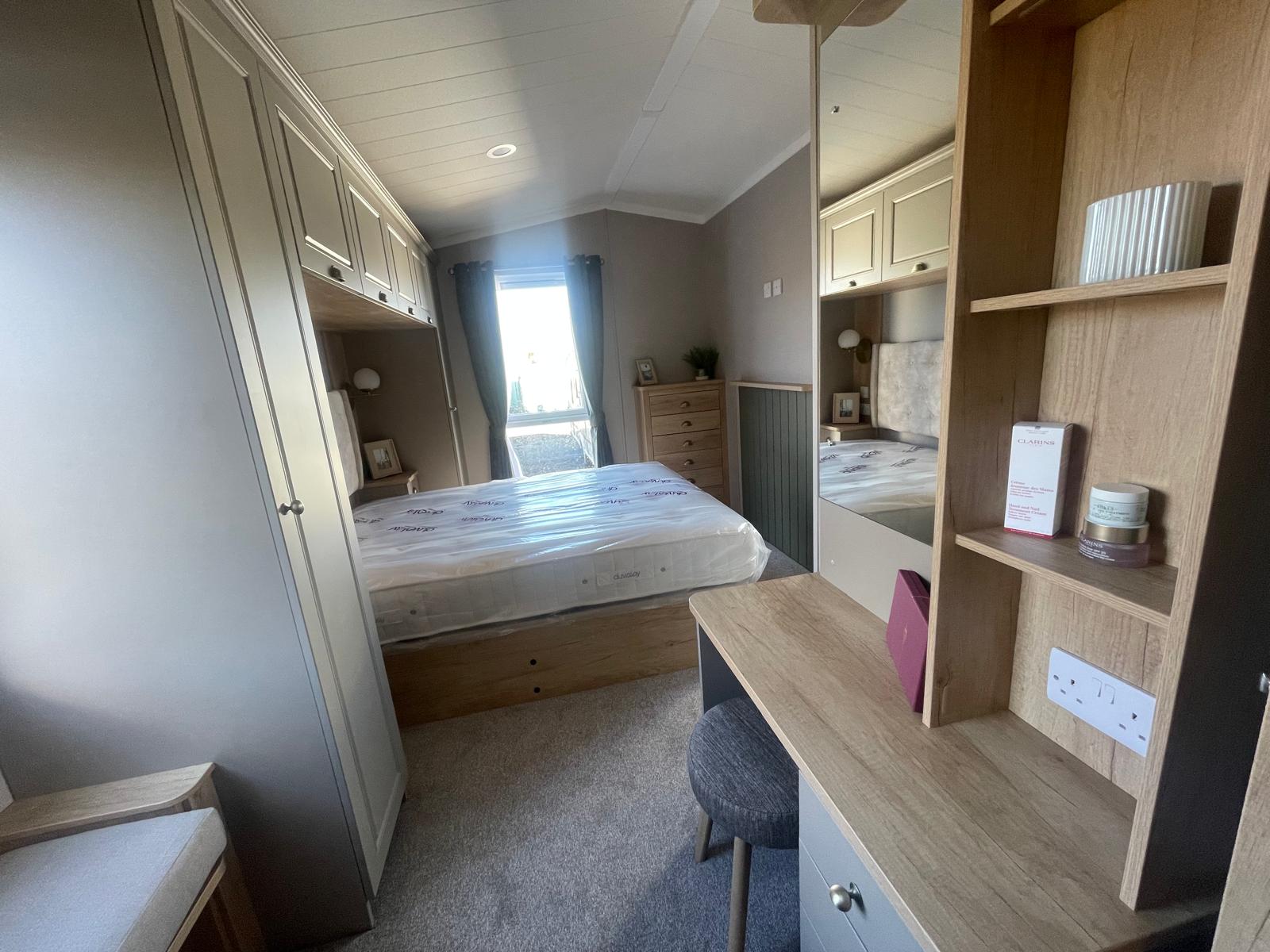 New Swift Vendee Lodge Static Caravan Residential Spec main bedroom