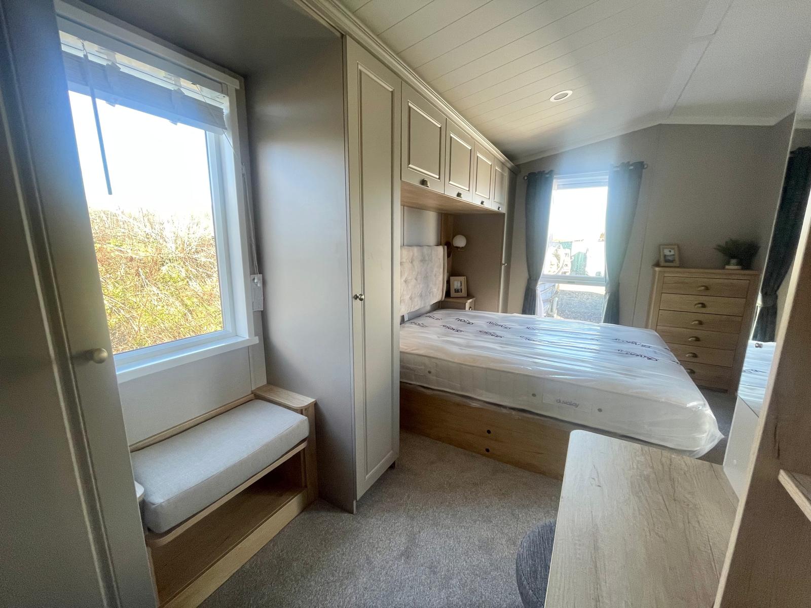 New Swift Vendee Lodge Static Caravan Residential Spec Master bedroom