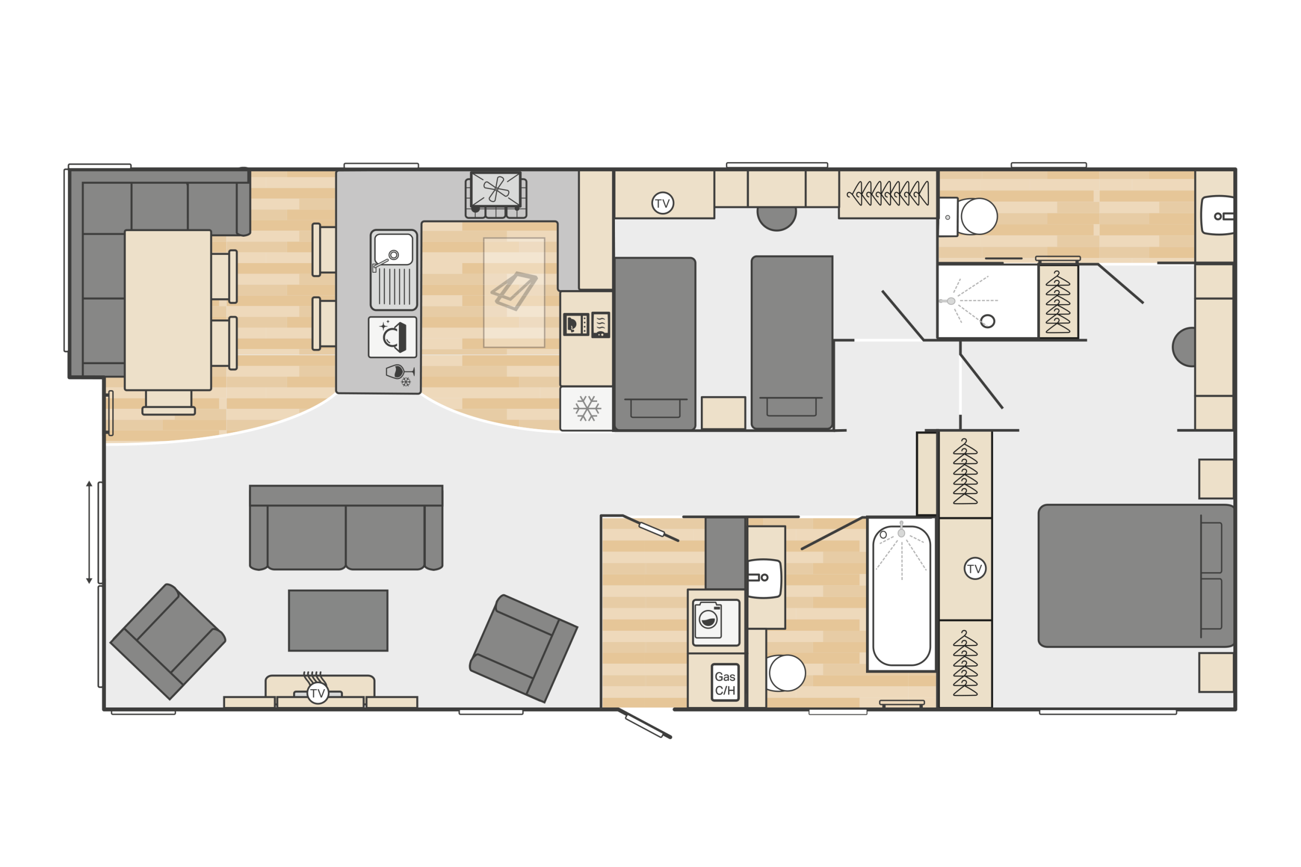 43 x 20 2 Bed - £99,995