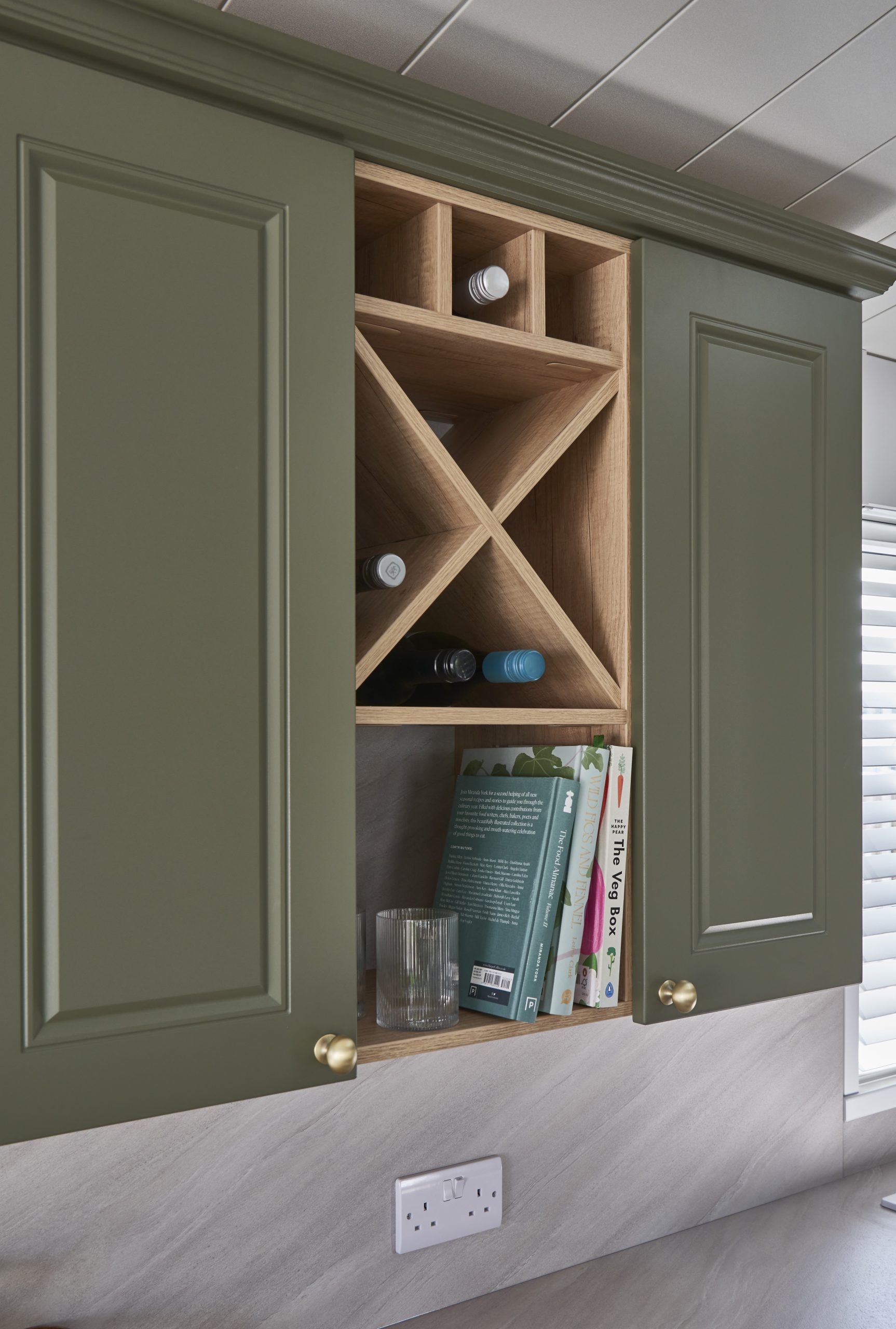 New Swift Vendee Lodge Static Caravan wine rack