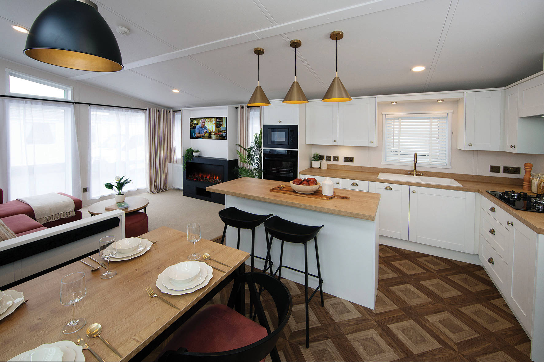 New Delta Belgravia Static Caravan Lodge kitchen dining