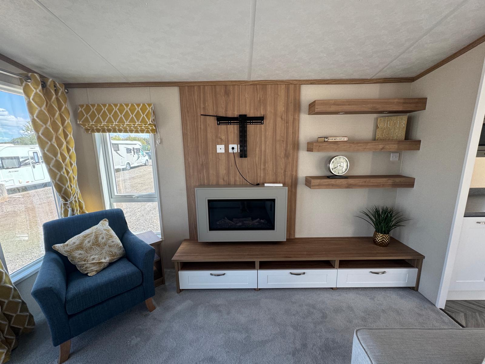 Preowned 2021 Pemberton Marlow Static Caravan fire