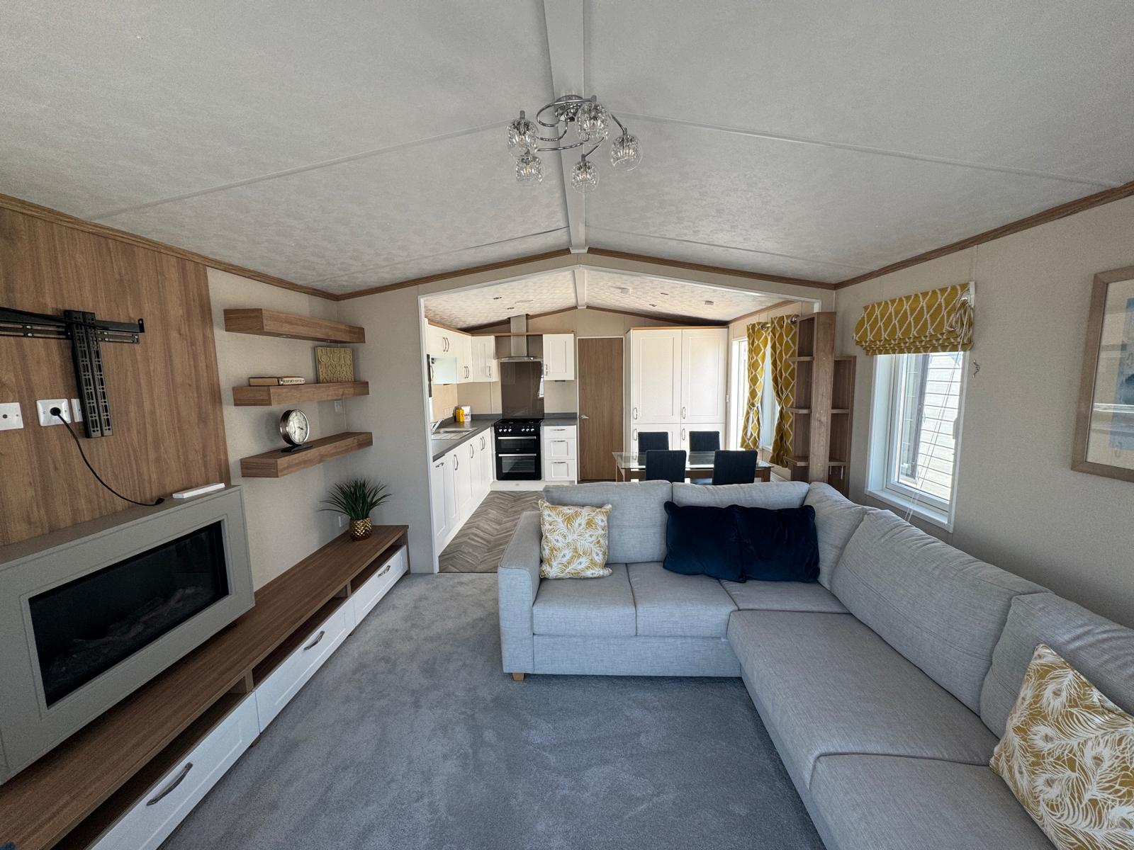 Preowned 2021 Pemberton Marlow Static Caravan media wall