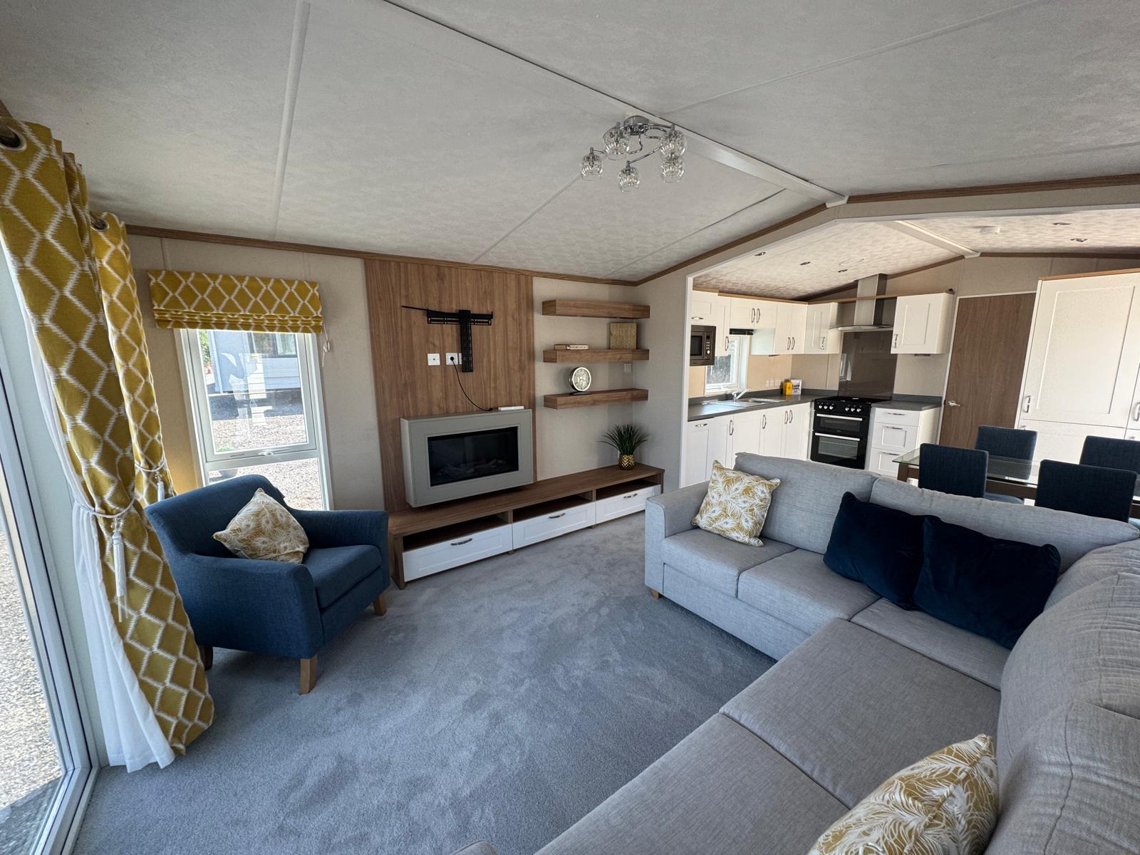 Preowned 2021 Pemberton Marlow Static Caravan lounge