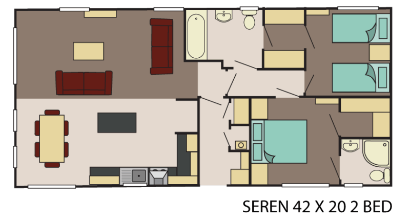 42 x 20 2 Bed £82,995