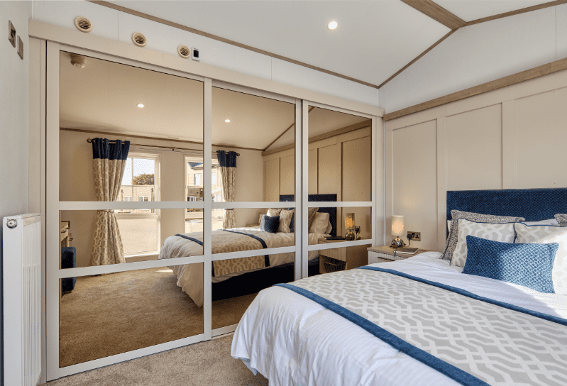 New Willerby Vogue static caravan master bedroom