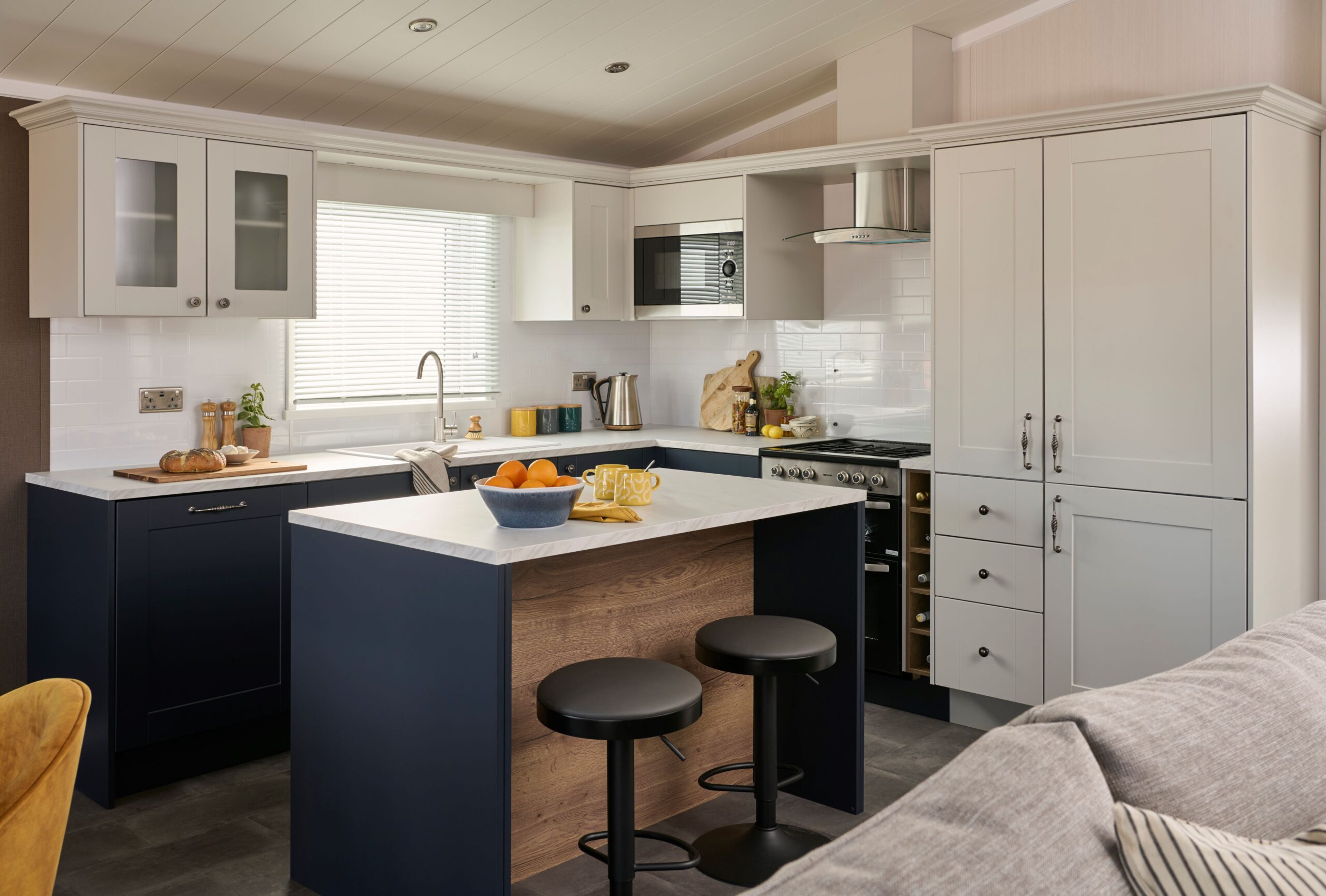 New Swift Edmonton Lodge static caravan townhouse kitchen