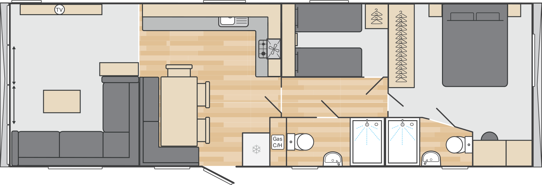 40 x 13 2 Bed - £54,995
